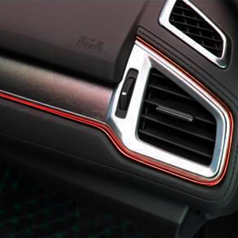 Jitrendo 33 Ft Car Interior Moulding Trim Strips Universal Auto Gap Fillers Including Installing Tool Car Electroplating Decoration Styling Door Dashboard Flexible Strip (Red) - Image 3